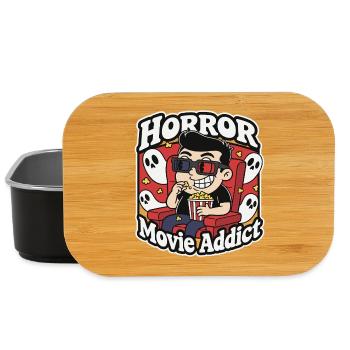 Dessin animé Addict aux films d’horreur - Boîte à goûter - noir - Devant
