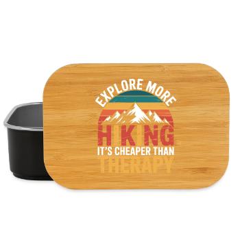 Explore More. It's Cheaper than Therapy - Lunch Box - black - Front