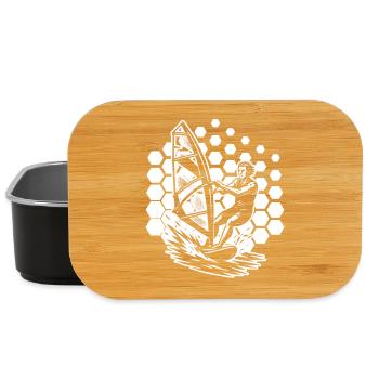 Motif de planche à voile qui fonctionne immédiatement - Boîte à goûter - noir - Devant