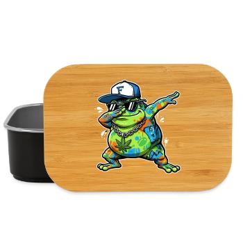 Graffiti Frosch Streetart Cartoon Style - Lunch Box - Schwarz - Vorne