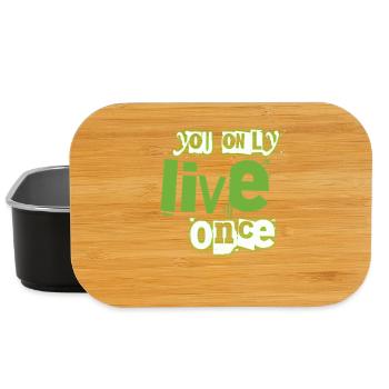 You Only Live Once Green Graffiti Look - Lunch Box - black - Front