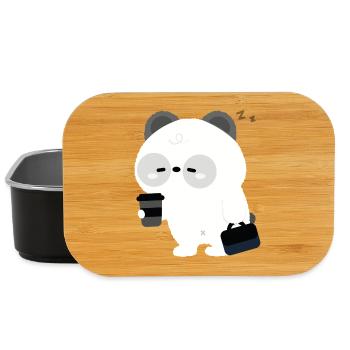 Panda Kaffeepause - Lunch Box - Schwarz - Vorne