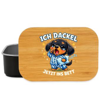 Dackel Hunde Geschenke Kleidung Ich dackel jetzt  - Lunch Box - Schwarz - Vorne