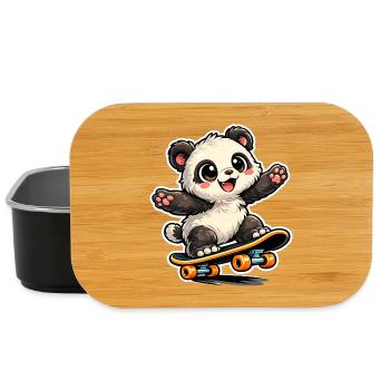 Panda Skateboard Joy - Boîte à goûter - noir - Devant