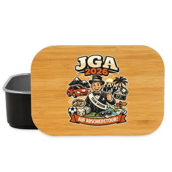 JGA 2026 Lustig Geschenk - Lunch Box - Schwarz - Vorne