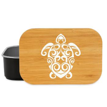 Tribal Schildkröte Spirale - Lunch Box - Schwarz - Vorne
