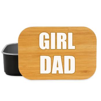 Papa fille Fier Père de Filles Chemise - Boîte à goûter - noir - Devant