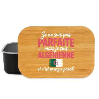 Je ne suis pas parfaite mais je suis Algerienne - Boîte à goûter - noir - Devant