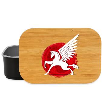 Pegasus im Roten Kreis Pferd schimmel reiten Sage - Lunch Box - Schwarz - Vorne
