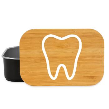 Dent, dents, dentiste - Boîte à goûter - noir - Devant