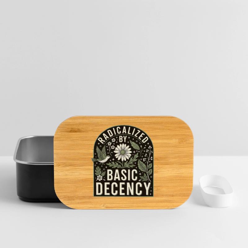 Radicalized by Basic Decency Statement Shirt Lunch Box