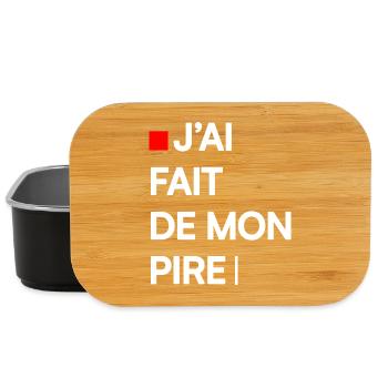 J’AI FAIT DE MON PIRE | Humour autodérision - Boîte à goûter - noir - Devant