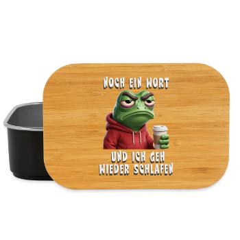 Funny frog saying for morning grouches - Lunch Box - black - Front