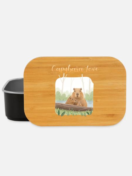 T-shirt design "Capybara Love" - Lunch Box - black