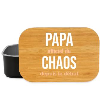 Papa Officiel du Chaos - Boîte à goûter - noir - Devant