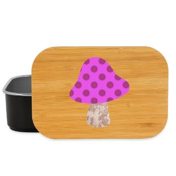 Pilz Dots Muster Punkte pink Kinderzimmer Glück - Lunch Box - Schwarz - Vorne