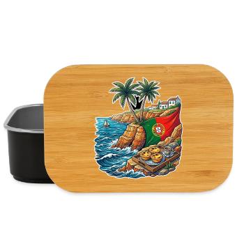 Portugal Küste Flagge - Lunch Box - Schwarz - Vorne