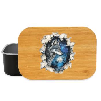 Wolf mit Sternen - Lunch Box - Schwarz - Vorne