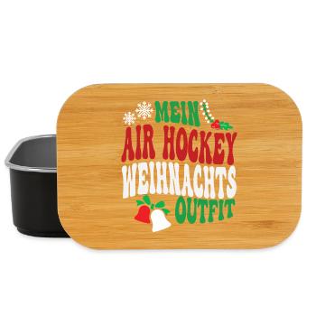 Air Hockey Weihnachten Outfit Air Hockeyspieler - Lunch Box - Schwarz - Vorne