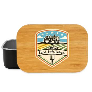 Land Luft Leben Traktor Schild - Lunch Box - Schwarz - Vorne