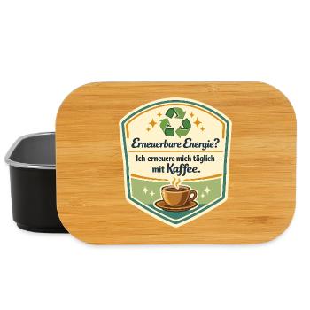Kaffee als Erneuerbare Energie - Lunch Box - Schwarz - Vorne