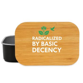 Radicalized By Basic Decency Statement shirt decal - Lunch Box - black - Front