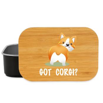 Got Corgi? Frecher Corgi-Po Spruch - Lunch Box - Schwarz - Vorne