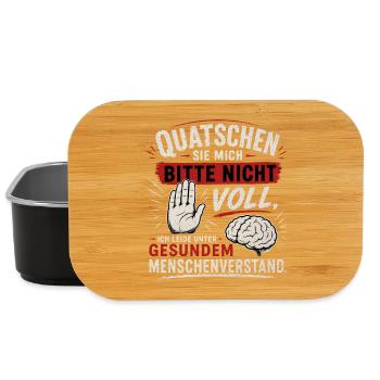 Quatschen Sie mich bitte nicht voll - Lunch Box - Schwarz - Vorne