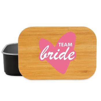 Team Bride Herz Logo Pink - Lunch Box - Schwarz - Vorne