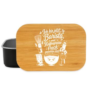 Barista wegen frecher Kaffeepreise - Lunch Box - Schwarz - Vorne