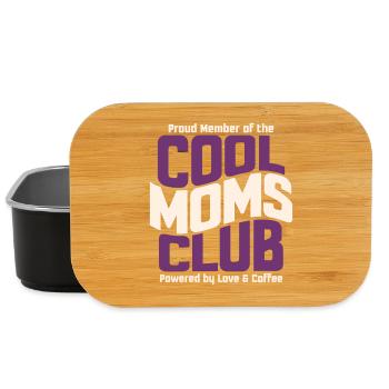 Club des mamans cool - Un cadeau des mamans pour la fête des mères - Boîte à goûter - noir - Devant
