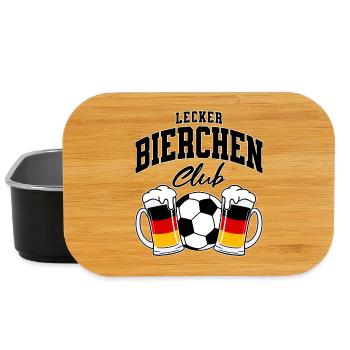 Lecker Bierchen Club Fußball Deutschland - Lunch Box - Schwarz - Vorne