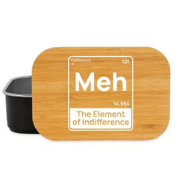 Meh Das Element der Gleichgültigkeit Minimalistischer Humor - Lunch Box - Schwarz - Vorne