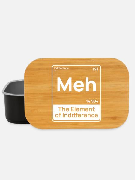 Bof, l’élément d’indifférence Humour minimaliste - Boîte à goûter - noir