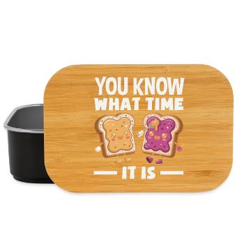 Erdnussbutter & Marmelade Partnerlook Design - Lunch Box - Schwarz - Vorne