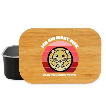 Strategisch Gepolstert Hamster Tier Shirt - Lunch Box - Schwarz - Vorne