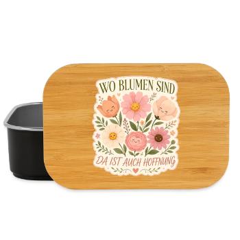 Wo Blumen sind, da ist auch Hoffnung - Lunch Box - Schwarz - Vorne