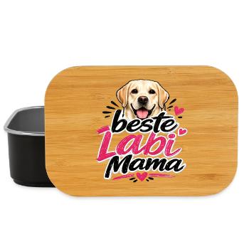 Meilleur design de maman de chien Labi - Boîte à goûter - noir - Devant