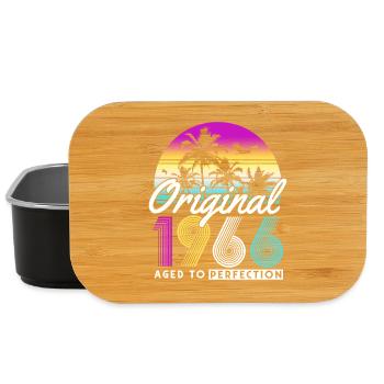 Jahrgang 1966 Vintage Retro 60 Geburtstag Geschenk - Lunch Box - Schwarz - Vorne