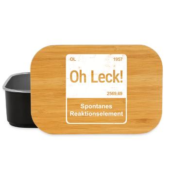 Oh Leck - Saarländisch für Profis - Element-Kachel - Lunch Box - Schwarz - Vorne
