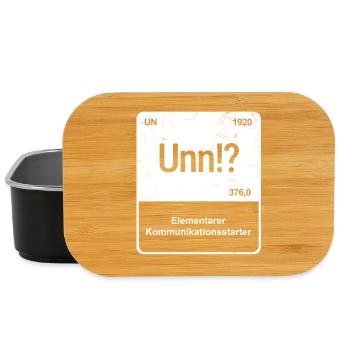 Unn!? - Saarländisch für Profis!  - Lunch Box - Schwarz - Vorne
