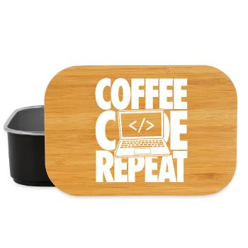 Coffee Code Repeat Programmer - Lunch Box - black - Front