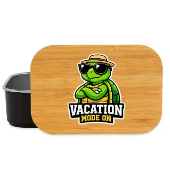 Cool Turtle Vacation Summer Saying Vacation - Lunch Box - black - Front