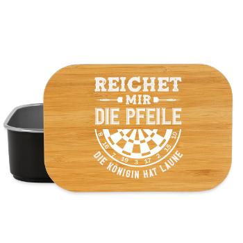 Lustige Darts Sprüche Darts Geschenke - Lunch Box - Schwarz - Vorne