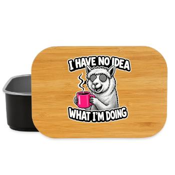 I Have No Idea What I'm Doing Lama Spruch Kaffee - Lunch Box - Schwarz - Vorne