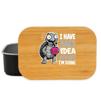 Schildkröte Kaffee Spruch No Idea What Im Doing - Lunch Box - Schwarz - Vorne