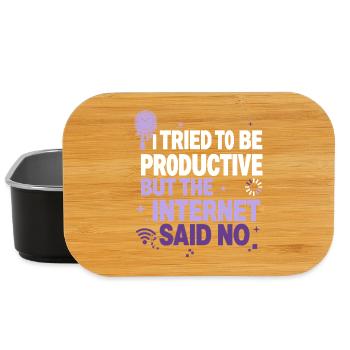 I Tried to Be Productive - Lunch Box - Schwarz - Vorne