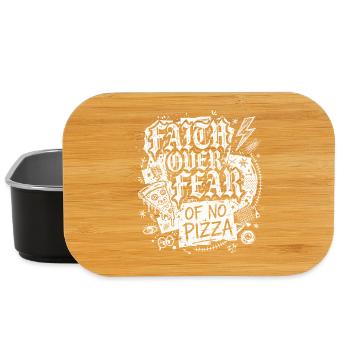 Faith Over Fear of No Pizza - Lunch Box - Schwarz - Vorne