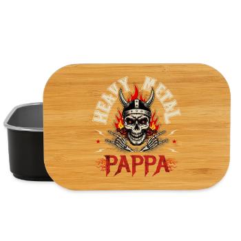 Heavy Metal Dad T-Shirt Geschenk - Lunch Box - Schwarz - Vorne