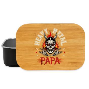 Dad Metalhead Gift Heavy Metal Rock Dad - Lunch Box - black - Front